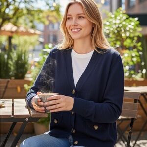 Tory Burch Deep Blue Women's Cardigan